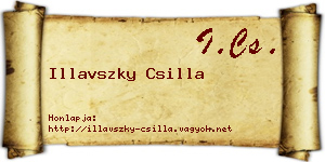 Illavszky Csilla névjegykártya